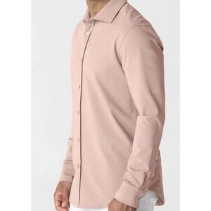 SWET TAILOR Mens L Cotton Button Down Long Sleeve Dress/Casual Shirt